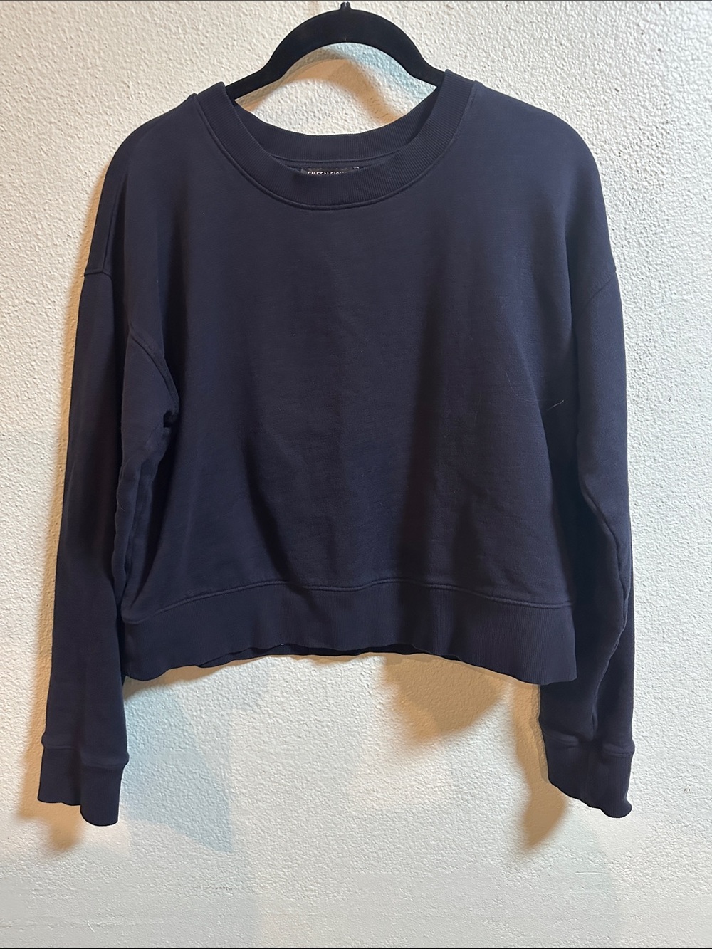 Eileen Fisher navy  Relaxed Crewneck Sweatshirt
